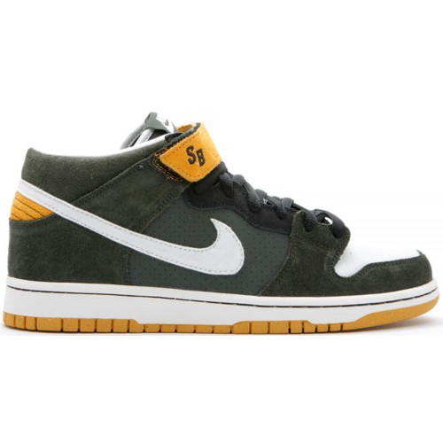 Кроссы Nike SB Dunk Mid Green Bay Packers - мужская сетка размеров