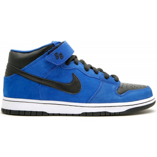 Кроссы Nike SB Dunk Mid Royal Blue Black - мужская сетка размеров