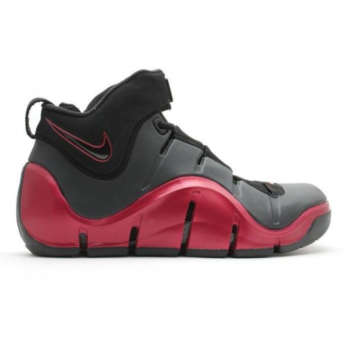 Кроссы Nike LeBron 4 Black Crimson - мужская сетка размеров