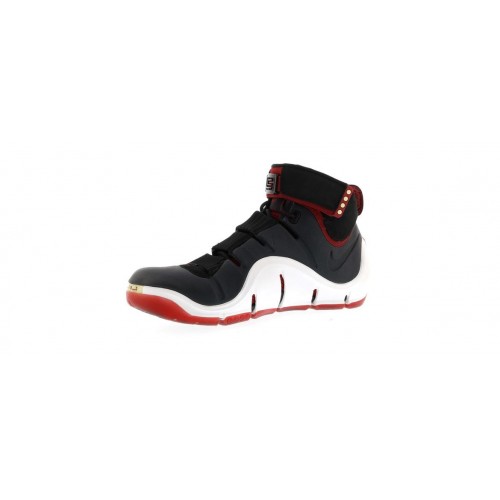 Кроссы Nike LeBron 4 Black White Red - мужская сетка размеров