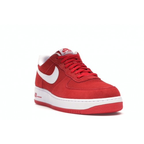 Кроссы Nike Air Force 1 Low 07 University Red White - мужская сетка размеров