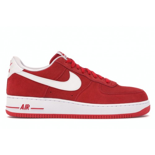 Кроссы Nike Air Force 1 Low 07 University Red White - мужская сетка размеров