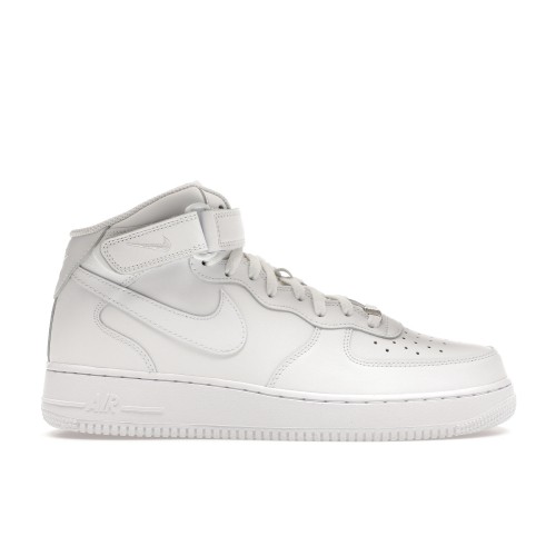 Кроссы Nike Air Force 1 Mid 07 White - мужская сетка размеров