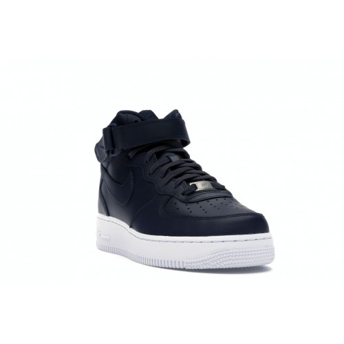 Мужские кроссовки Nike Air Force 1 Mid 07 Obsidian White