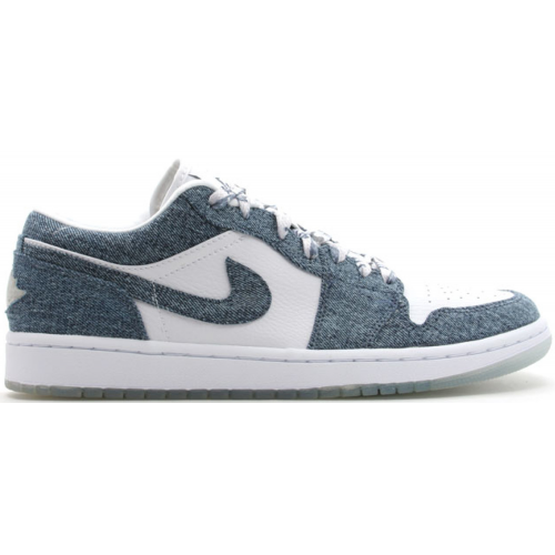 Кроссы Jordan 1 Retro Low Canvas White Denim (W) - женская сетка размеров