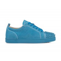 Christian Louboutin Louis Junior Spikes Orlato Flat Panorama Blue