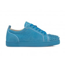 Christian Louboutin Louis Junior Spikes Orlato Flat Panorama Blue