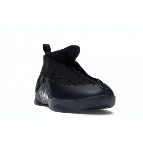 Кроссы Jordan 15 Retro Black Varsity Red - мужская сетка размеров