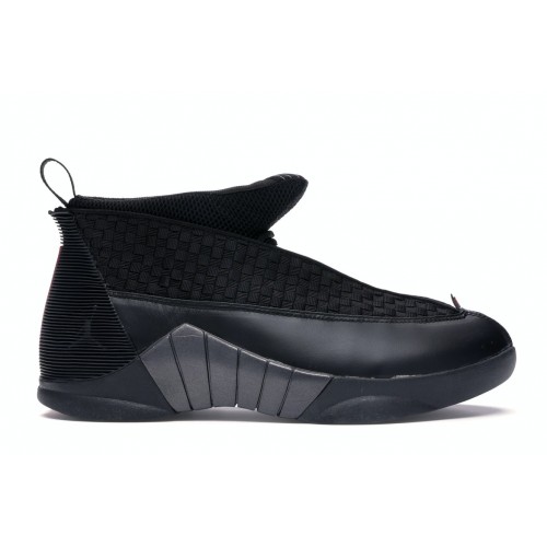 Кроссы Jordan 15 Retro Black Varsity Red - мужская сетка размеров