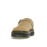 Dr. Martens Zebzag Suede Slingback Platform Mule Savannah Tan
