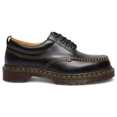 Dr. Martens Lowell Leather Moc Toe Shoes Black Analine