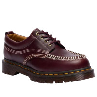 Dr. Martens Lowell Leather Moc Toe Shoes Cherry Red