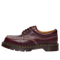 Dr. Martens Lowell Leather Moc Toe Shoes Cherry Red