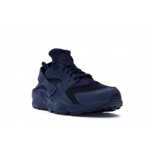 Кроссы Nike Air Huarache Triple Navy - мужская сетка размеров