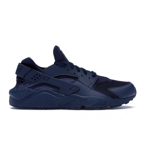 Кроссы Nike Air Huarache Triple Navy - мужская сетка размеров