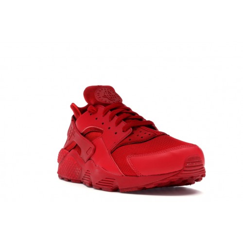 Кроссы Nike Air Huarache Triple Red - мужская сетка размеров