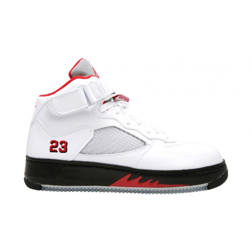 Кроссы Jordan 5 Fusion Varsity White Red - мужская сетка размеров