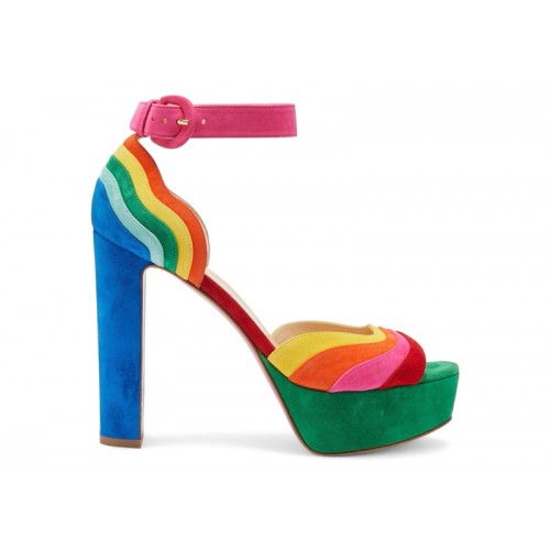 Christian Louboutin Degratissimo Alta 130 VV/Suede Sandal Heels Multi (W) - женская сетка размеров