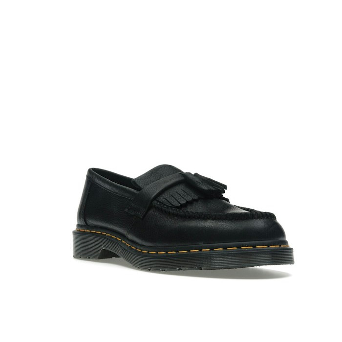 Dr. Martens Adrian Yellow Stitch Ambassador Leather Loafers Black - мужская сетка размеров Dr. Martens Adrian Yellow Stitch Ambassador Leather Loafers Black - мужская сетка размеров