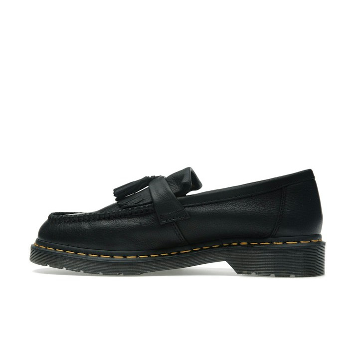 Dr. Martens Adrian Yellow Stitch Ambassador Leather Loafers Black - мужская сетка размеров Dr. Martens Adrian Yellow Stitch Ambassador Leather Loafers Black - мужская сетка размеров