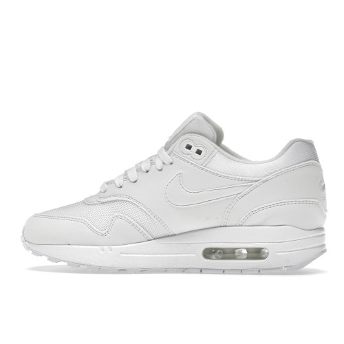 Кроссы Nike Air Max 1 Triple White (W) - женская сетка размеров