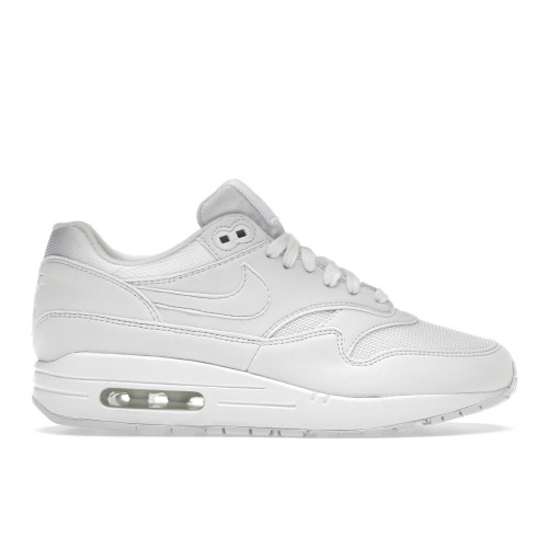 Кроссы Nike Air Max 1 Triple White (W) - женская сетка размеров