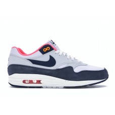 Женские кроссовки Nike Air Max 1 Pure Platinum Midnight Navy Racer Pink (W)