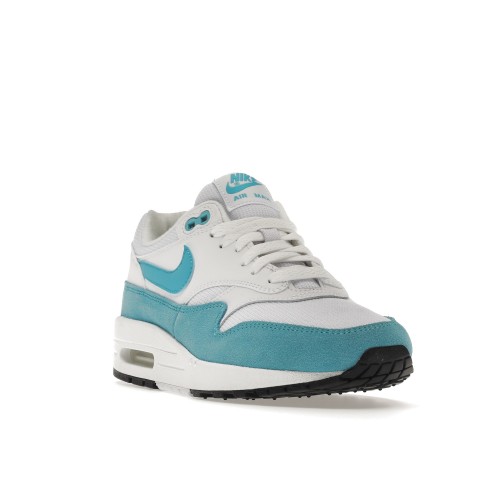 Кроссы Nike Air Max 1 White Light Blue Fury (W) - женская сетка размеров