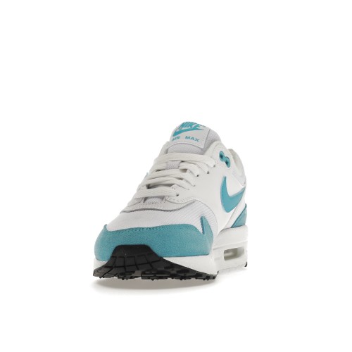 Кроссы Nike Air Max 1 White Light Blue Fury (W) - женская сетка размеров