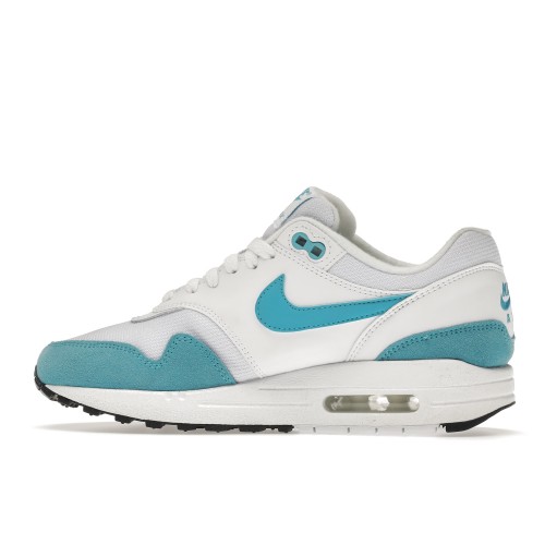 Кроссы Nike Air Max 1 White Light Blue Fury (W) - женская сетка размеров