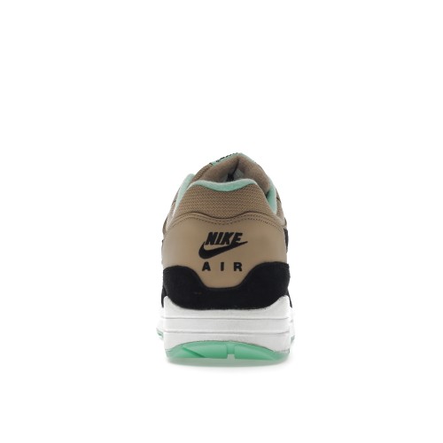 Кроссы Nike Air Max 1 Desert Black Green Glow (W) - женская сетка размеров