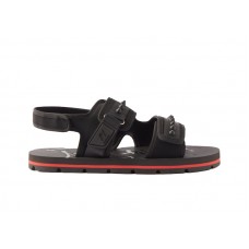 Christian Louboutin Siwa Flat Sandals Black Red