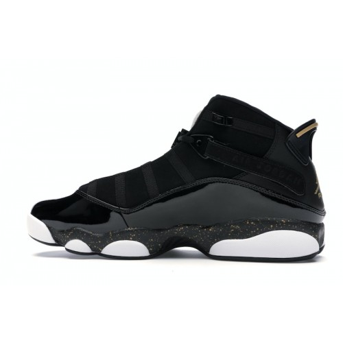 Air Jordan 6 Rings Black Metallic Gold - мужская сетка размеров