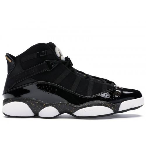 Air Jordan 6 Rings Black Metallic Gold - мужская сетка размеров