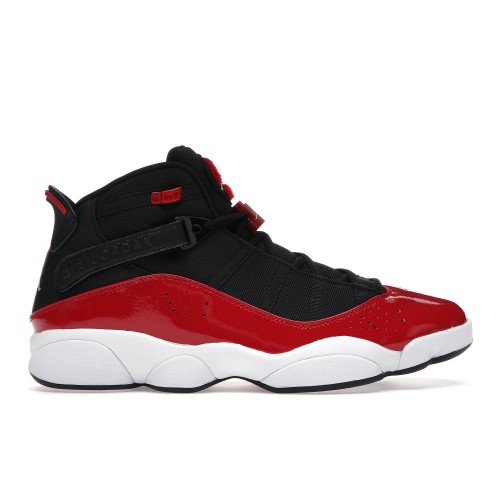 Кроссы Jordan 6 Rings Black Gym Red White - мужская сетка размеров