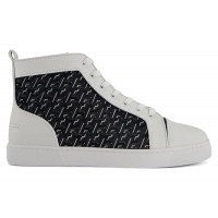 Christian Louboutin Louis Orlato Flat CL Monogram White Black