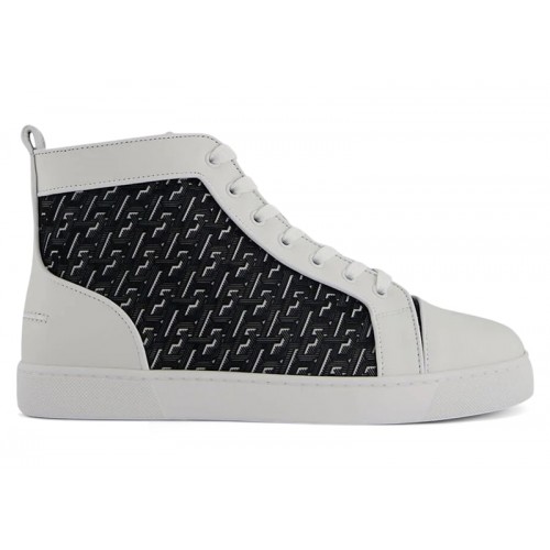 Christian Louboutin Louis Orlato Flat CL Monogram White Black - мужская сетка размеров