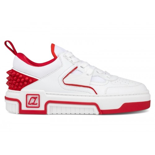 Christian Louboutin Astroloubi Flat White Red - мужская сетка размеров