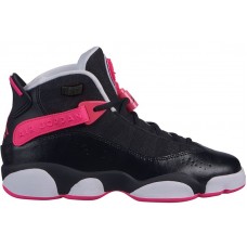 Подростковые Jordan 6 Rings Black Hyper Pink White (GS)