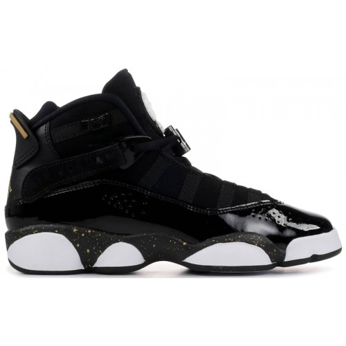 Air Jordan 6 Rings GS Black Metallic Gold - подростковая сетка размеров