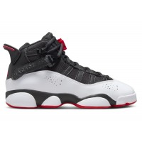 Подростковые Jordan 6 Rings Black White University Red (GS)