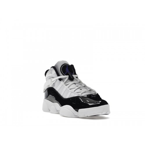 Air Jordan 6 Rings GS White Black - подростковая сетка размеров