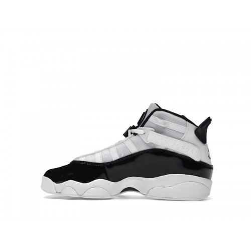 Air Jordan 6 Rings GS White Black - подростковая сетка размеров