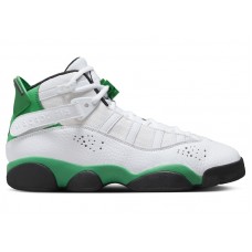 Подростковые Jordan 6 Rings White Black Lucky Green (GS)