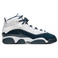 Подростковые Jordan 6 Rings White Metallic Gold Armory Navy (GS)