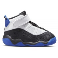 Малышам Jordan 6 Rings White Black Game Royal (TD)