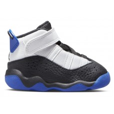 Малышам Jordan 6 Rings White Black Game Royal (TD)