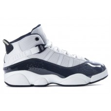Детские Jordan 6 Rings White Midnight Navy (PS)