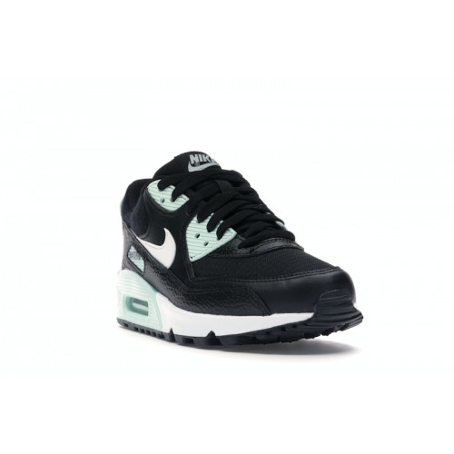 Кроссы Nike Air Max 90 Black Summit White Igloo (W) - женская сетка размеров