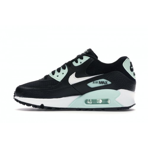 Кроссы Nike Air Max 90 Black Summit White Igloo (W) - женская сетка размеров